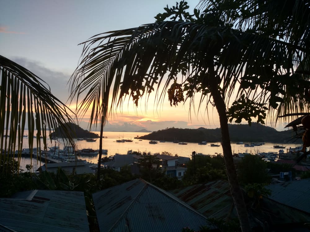 Sunset over Labuan Bajo bay